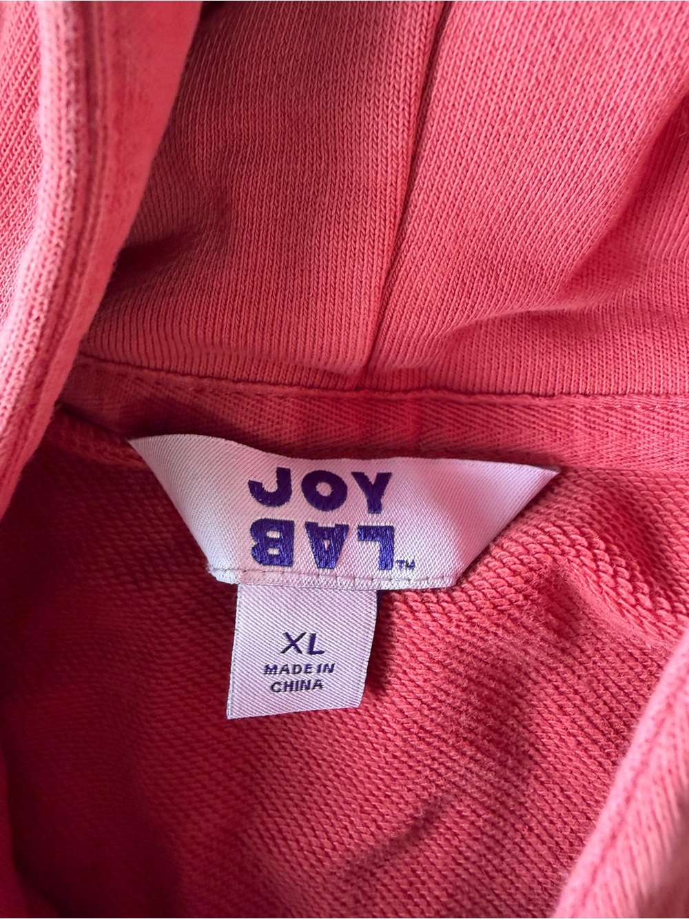 JoyLab XL cropped Coral Pink Zip-Up Hoodie SO HEAVY - Picture 6 of 7
